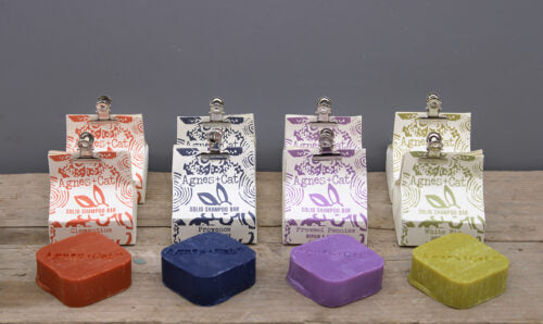 Agnes + Cat solid shampoo bar collection, vegan plastic-free shampoo bars by Lumaysa in multiple variants