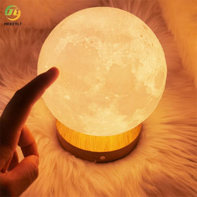 Lumaysa 3D Moon Glow ambient table lamp with sculpted moon design, soft lighting perfect for cozy home decor.