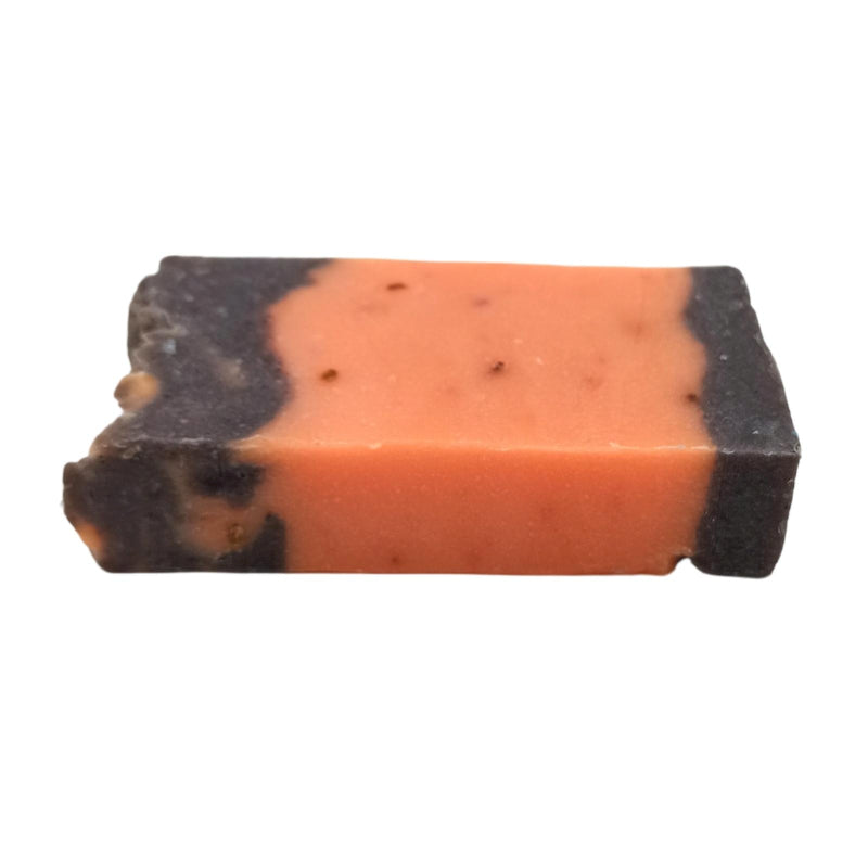 Cinnamon & Orange Glow Bar natural handmade soap, marbled design