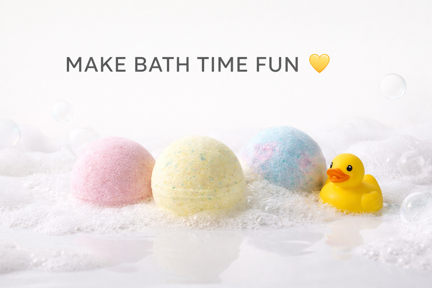 Kids bath bombs with colourful foam and rubber duck – Make bath time fun Lumaysa