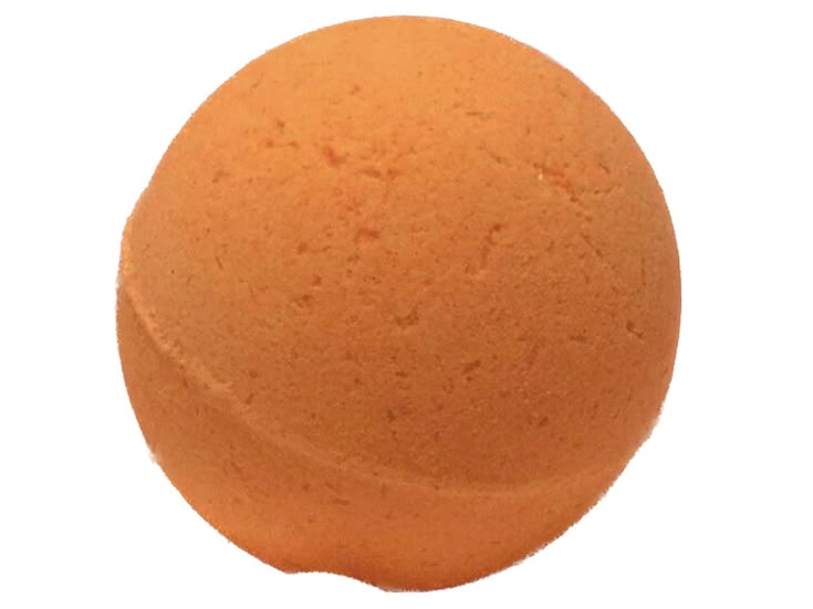 Orange foam ball on a white background
