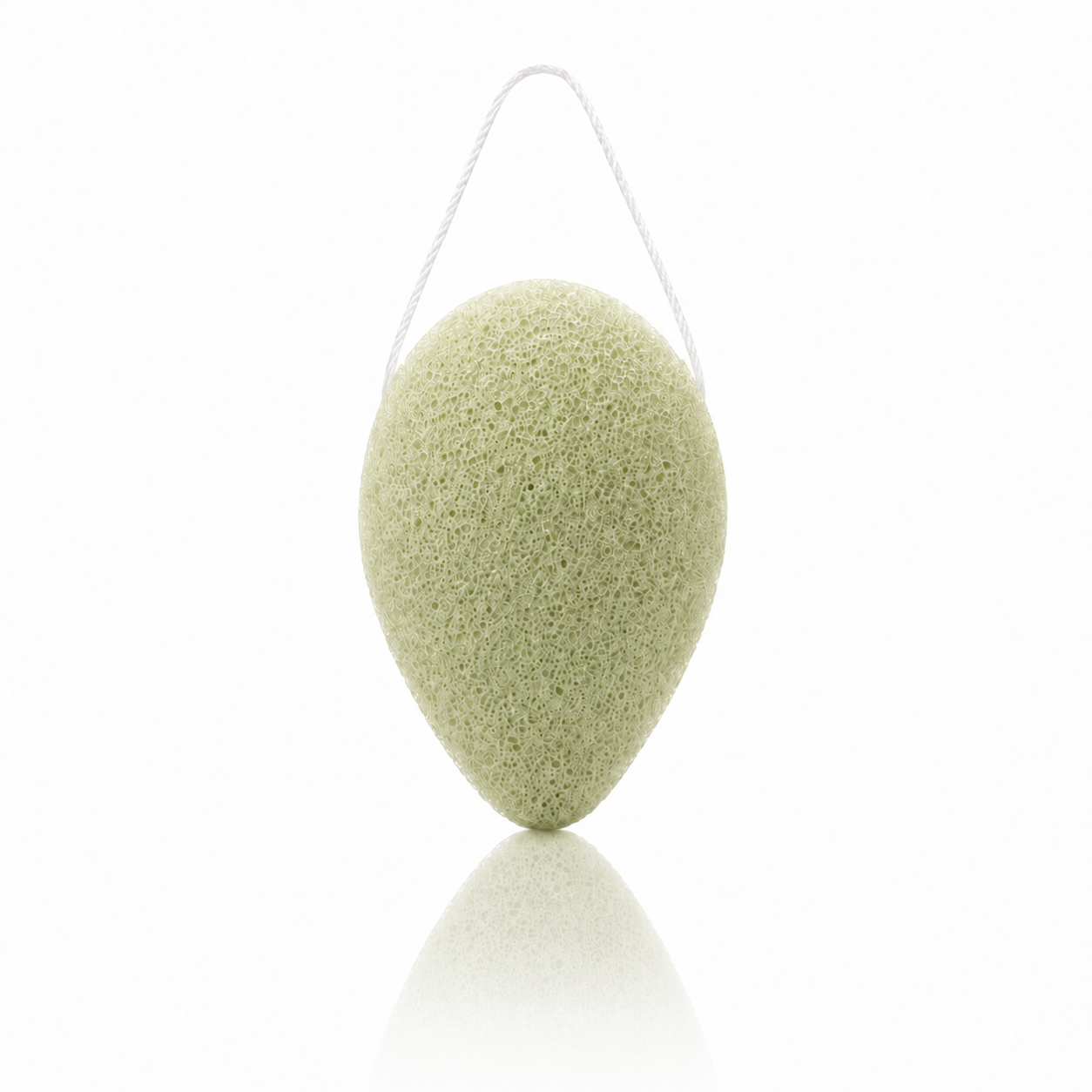Aloe vera konjac facial sponge  on a clean white background.