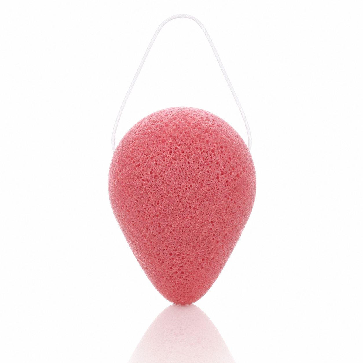 Pink rose-infused konjac sponge for sensitive skin care