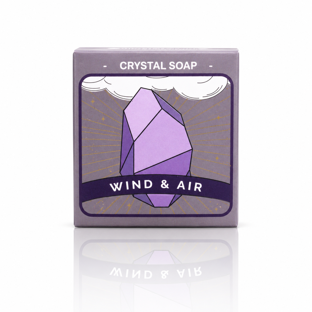 Box of Crystal Soap by Wind & Air on a white background