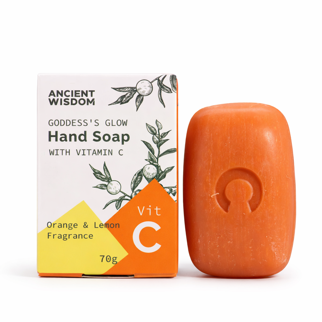 Lumaysa citrus glow vitamin C hand soap bar with packaging, brightening orange and lemon soap for daily hand care