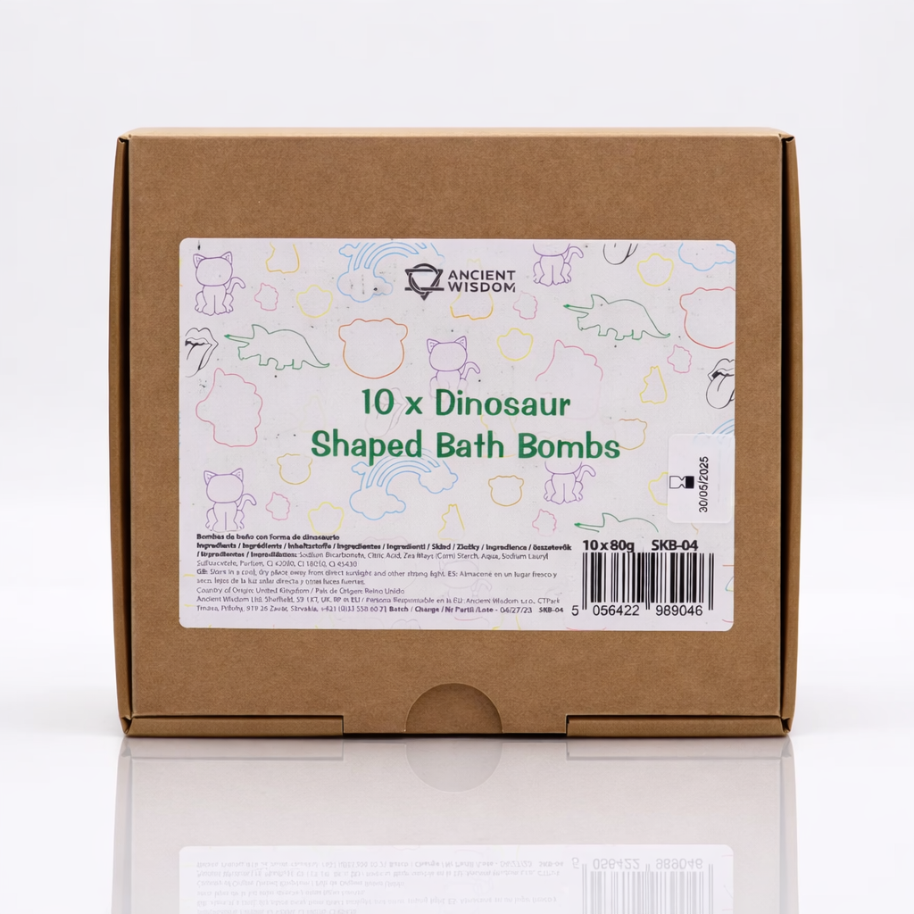 Kids dinosaur bath bombs set – colourful fizzy bath bombs in kraft box for fun bath time