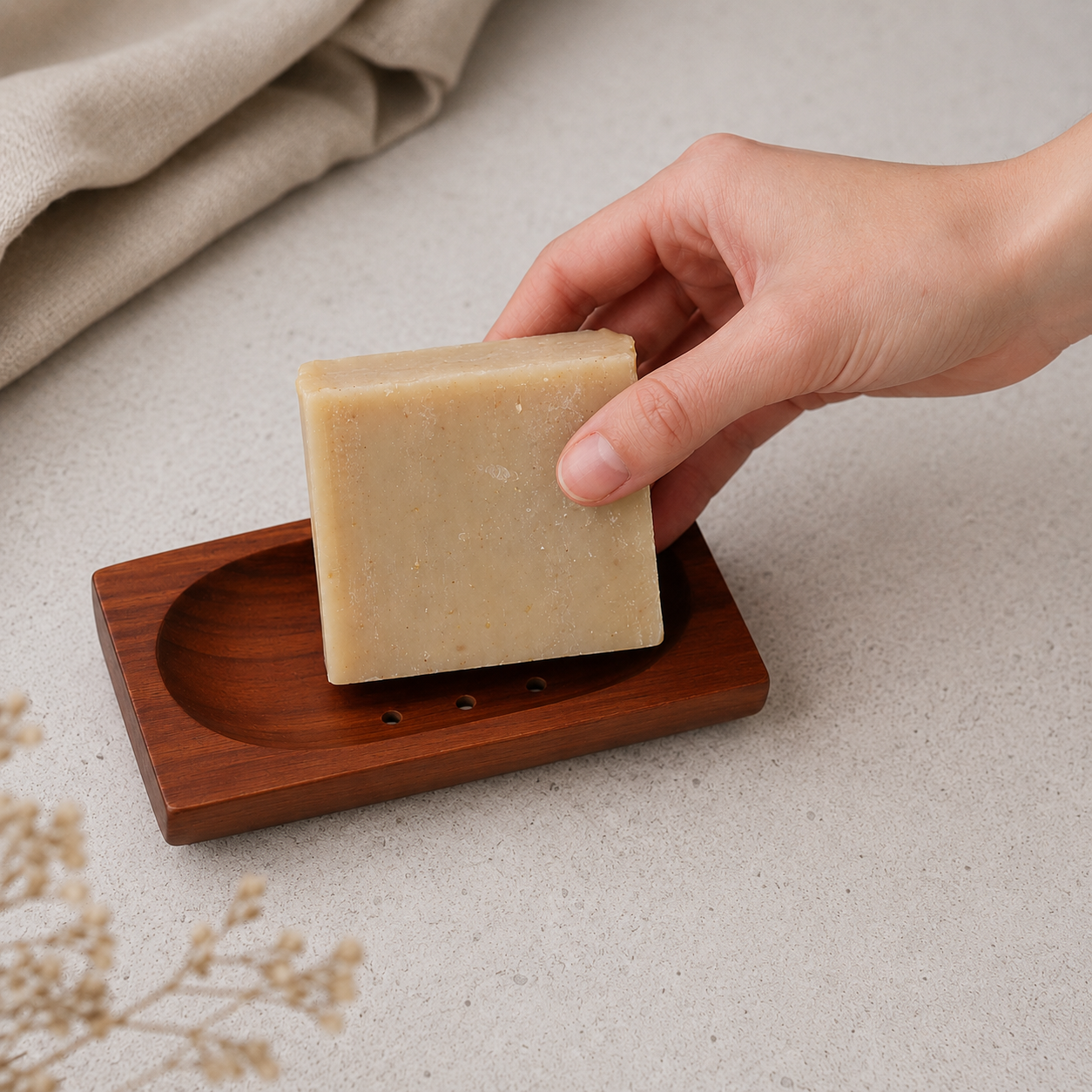 Lumaysa Wooden Harmony – Mahogany Soap Rest | Classic
