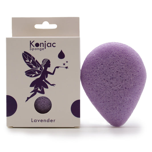 Lumaysa Konjac Facial Sponge – Lavender with eco-friendly packaging, 100% natural biodegradable facial cleansing sponge