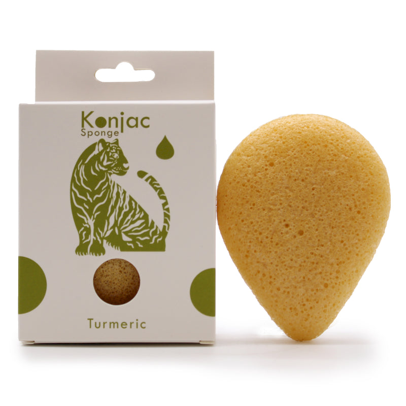 Lumaysa Konjac Facial Sponge – Turmeric with eco-friendly packaging and natural konjac sponge for gentle facial cleansing